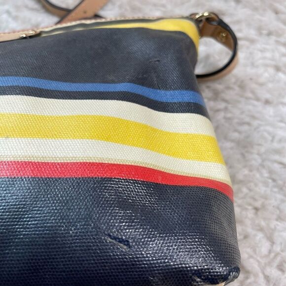 KATE SPADE | Hailey Westchester Forever multi Striped Coated Canvas Crossbody - Picture 9 of 10
